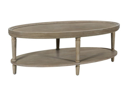 Bedford - Oval Coffee Table With Shelf - Natural
