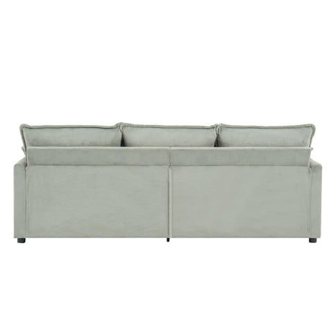 Modern 3 Seater Sofa With Side Storage Pockets For Living Room