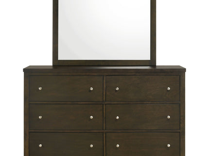 Clement - 6 Drawer Dresser With Mirror - Dark Coffee