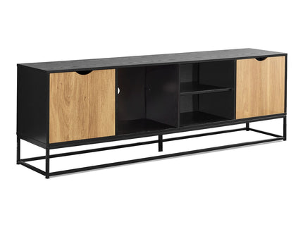 TV Stand, Storage Cabinet With Open And Closed Shelves, Console For Living Room - Black