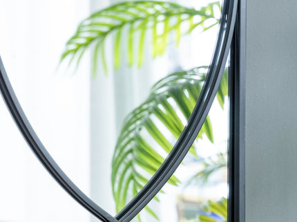 Rectangular Wall Mirrors With Frame, Home Decor For Living Room Bedroom Entryway - Black