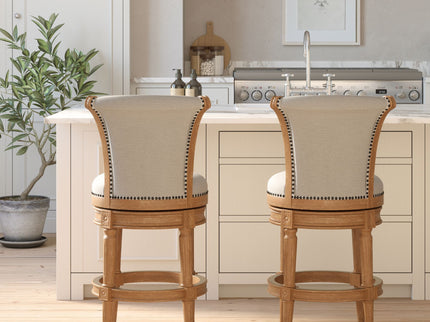 Swivel Barstool With High-Back