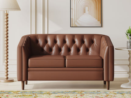 Sophisticated Loveseat With Diamond Stitched Detailing