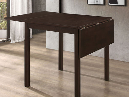 Dining Table With Drop Extension Leaf Table With Foldable Ends For Compact Spaces - Brown
