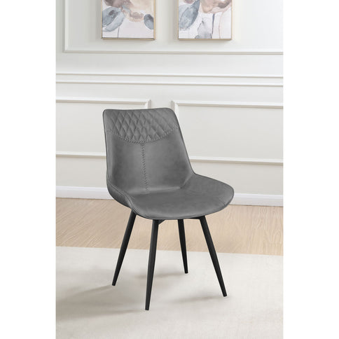 Tufted Swivel Side Chair (Set of 2) - Gray