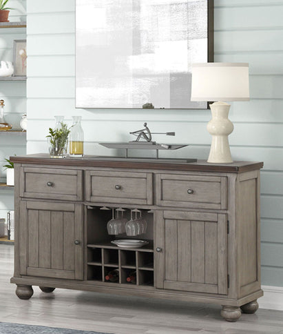Rustic 2 Tone Sever With Powerpack - Gray