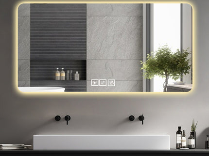 LED Bathroom Mirror With 3 Color Dimmable Backlight
