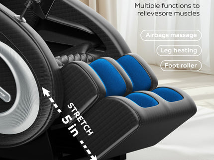 Massage Chair Recliner, Zero Gravity With Full Body Air Pressure - Black