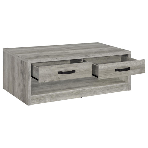 Nuberg - 2 Piece And End Table Set With Storage Drawers - Gray