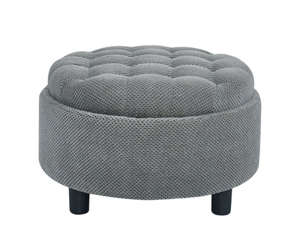 Storage Round Footstool Table Ottoman
