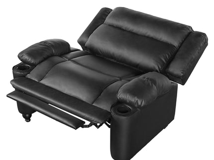 Tufted Design Wide Manual Recliner Chair