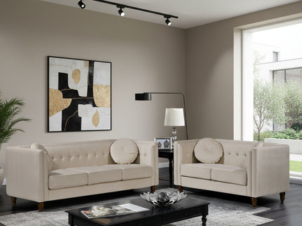 Chesterfield Sofa With Square Arms For Living Room