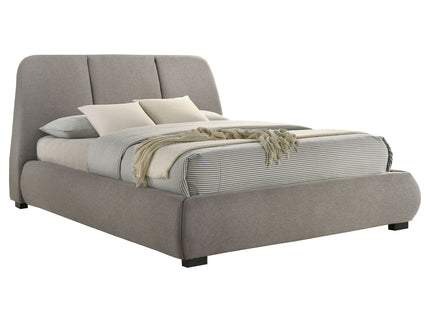 Modern Upholstered Platform Bed With Tufted Headboard