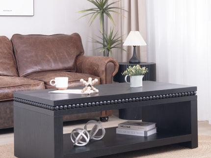 Modern Coffee Table With Beaded Trim