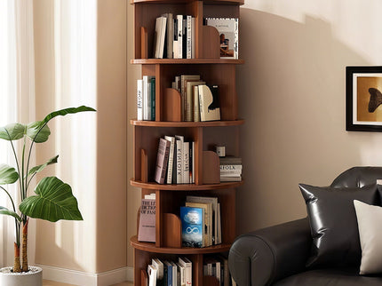 5 Tier Rotating Bookshelf, Spinning Design