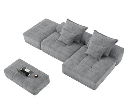 Modern Oversized Diy Combination Modular Sectional Sofa With Pillows