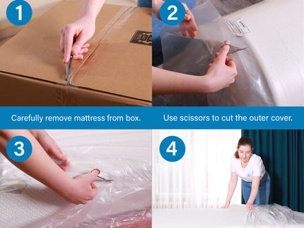 6" Waterproof Foam Mattress - Black / Blue - Twin