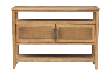 Naomi - 2 Door Storage Console Table With Ample Shelving - Natural