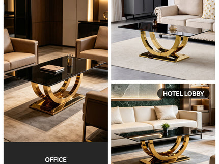Rectangular Coffee Table With Base