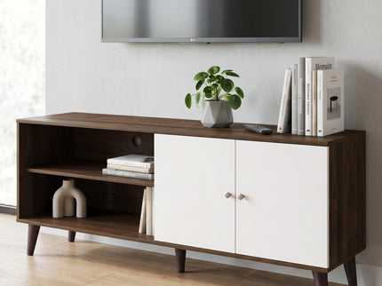 Amidon - TV Stand, With 2 Storage Shelves And 1 Cabinet