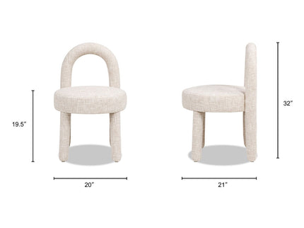 Penny - Round Arched Fully Upholstered Dining Side Chair (Set of 2)