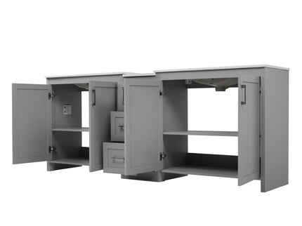 Double Sink Bathroom Vanity With Quartz Countertop