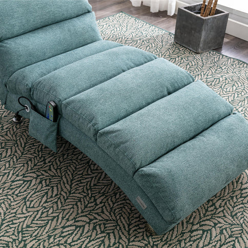 Massage Chaise Lounge Indoor With Remote Control, Ergonomic Electric Massage Lounger