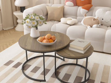 Round Nesting Coffee Table (Set of 2)
