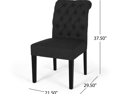 Broxton - Tuft Dining Rolltop Chairs With Button Tufted Backrest (Set of 2)