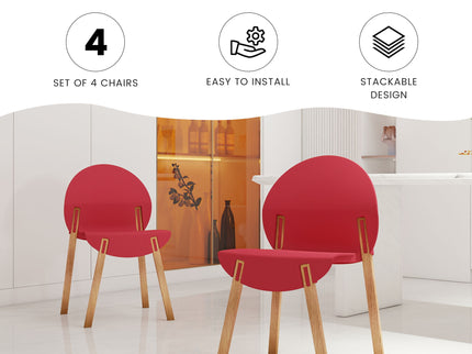 4 Piece Set Of Single Chairs With A Folding Square Table