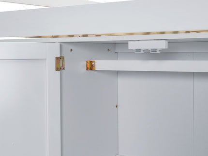 Loft Bed With Built In Wardrobe, Shelves And Drawers