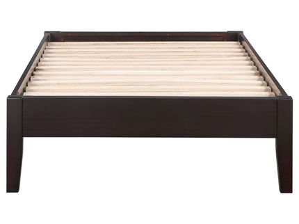 Queen Platform Bed With Tapered Legs - Brown