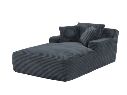 Oversized Chaise Lounge Chair Indoor For Living Room - Dark Gray