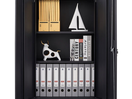 Metal Storage Cabinet With Locking Doors And Adjustable Shelf, Folding Filing Storage Cabinet, Folding Storage Locker Cabinet For Home Office, School, Garage