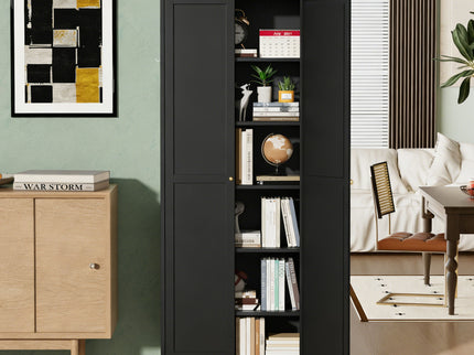 Kitchen Pantry Cabinet With 4 Adjustable Shelves, Heavy Duty Freestanding Organizer