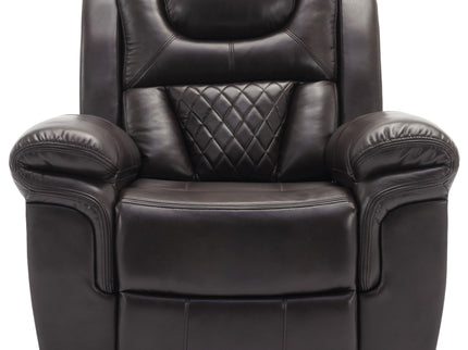 3 Pieces Recliner Sofa Sets Home Theater Seating Manual Recliner Chair & Center Console And LED Light Strip For Living Room - Brown