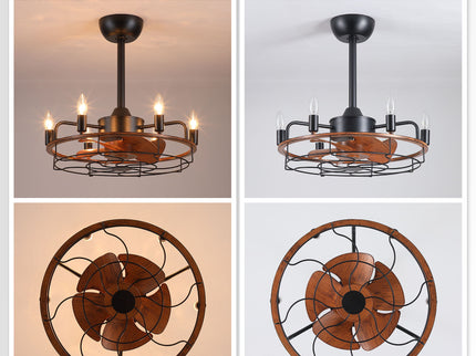 Modern Farmhouse Ceiling Fan, Adjustable Hanging