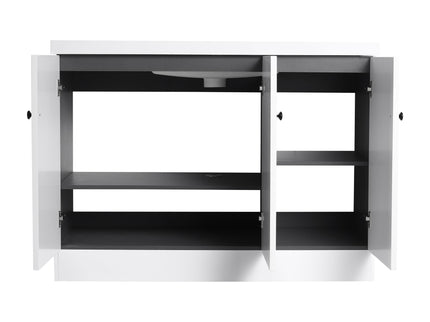 Contemporary Freestanding Bathroom Vanity With Resin Sink & Soft-Close Cabinet Doors