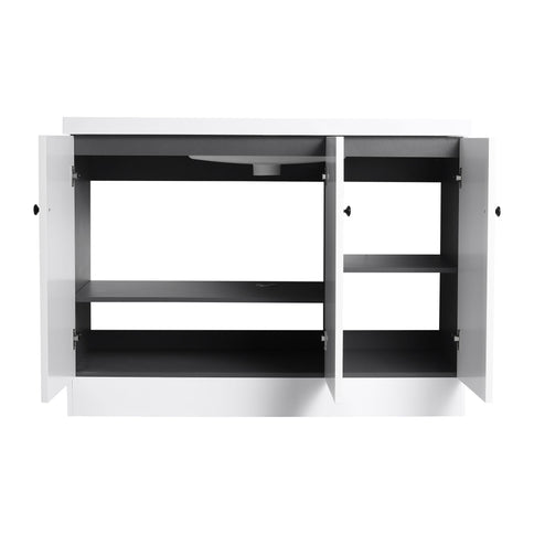 Contemporary Freestanding Bathroom Vanity With Resin Sink & Soft-Close Cabinet Doors