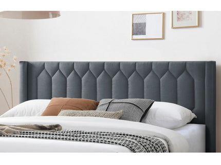 Platform Bed With Diamond Tufted Headboard