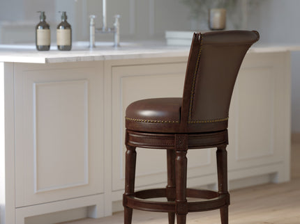 Swivel Barstool With High-Back