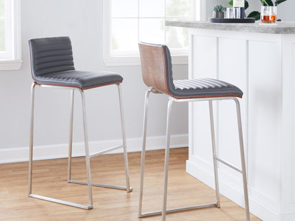 Mason Mara - Contemporary Fixed Height Barstool (Set of 2)