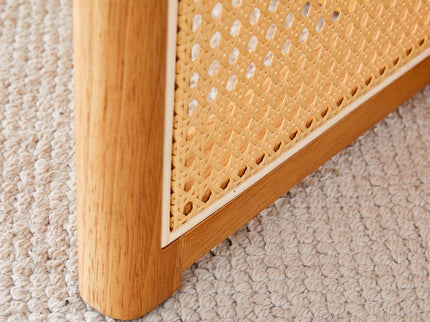 Dining Table With Imitation Rattan Design For Dining Room
