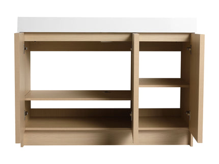 Freestanding Bathroom Vanity With Resin Sink & Soft Close Cabinet Doors