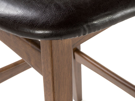 Contemporary Bar Stool With Stylish Seat And Small Backrest