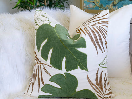 Autumn Vibes Leaf Accent Pillow