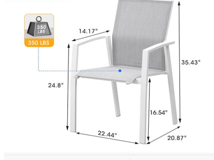 Patio Stackable Dining Chairs (Set of 4)