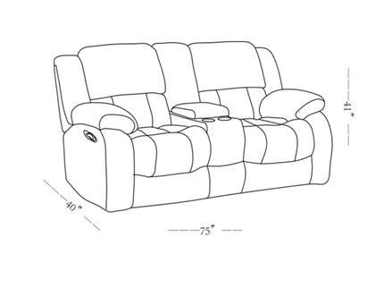 Stonic - Console Reclining Loveseat