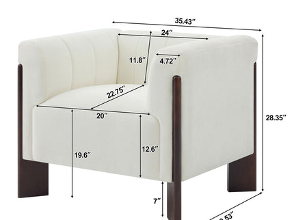 Accent Chair With Tight Back For Living Room