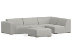 Gray / RAF Sectional Sofa With Ottoman